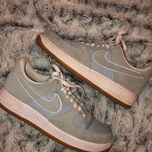 Nike Air Force 1 Light blue and green. USED